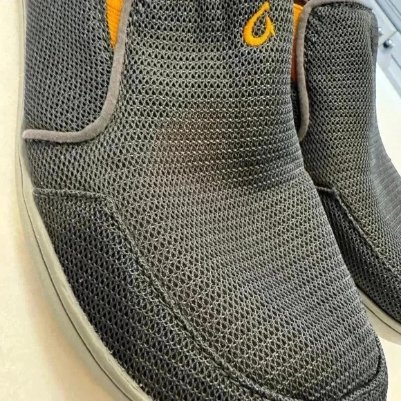 Olukai Nohea mesh men’s sneakers. Gray with orange trim size 8.5 main image 4